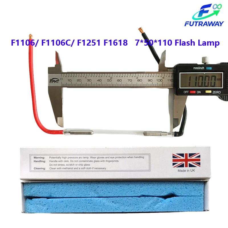 UK Firstlight F1106 F1251 F1618 7*50*110 IPL Xenon Flash Light Lamp Guarantee 1 Million Times for IPL DPL OPT Elight SHR Machine