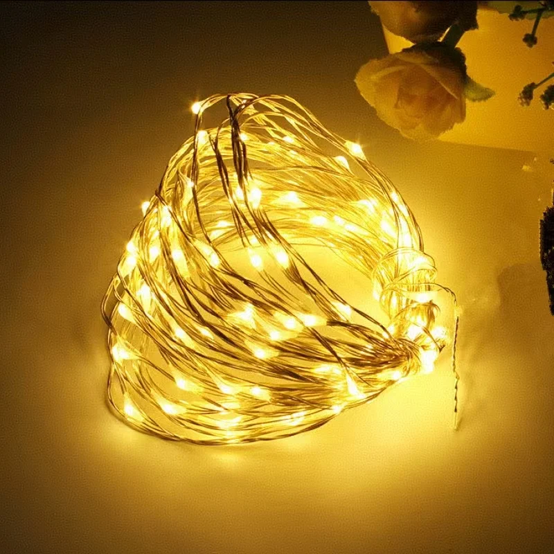 1PC/2PC Solar Fairy Lights 300LED Solar String Lights Outdoor Waterproof 8 Modes Copper Wire Twinkle Light