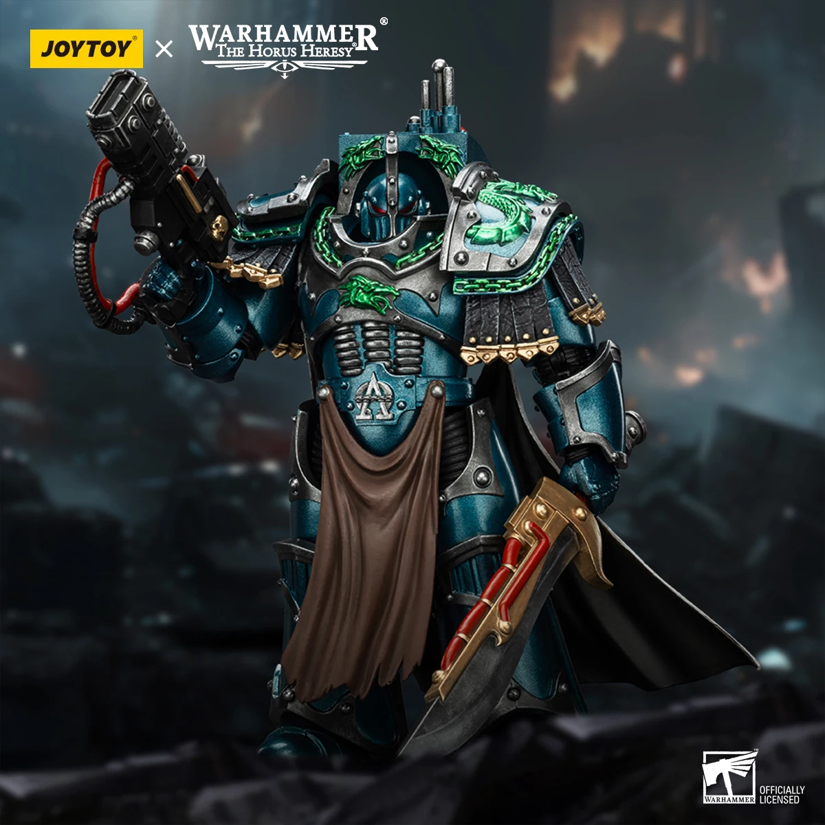 JOYTOY Warhammer The Horus Heresy 1/18 Actionfiguren Alpha Legion Legion Praetor in Cataphractii Terminator-Rüstung