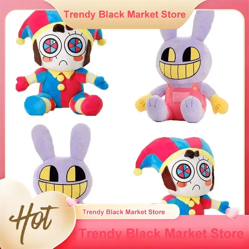 The Amazing Digital Circus Pomni Jester Clown Plush Toy Soft Stuffed Cartoon Doll Home Decor Throw Pillow For Adult Collection