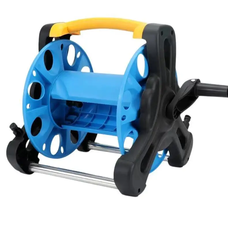 Multifunctional Hose Reel Cart Hose Organizer Rack Pipe Winder with Fittings Universal Connector for Home Garden Car Wash