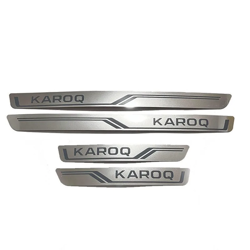 For Skoda KAROQ 2017 2018 2019 2020 2021-2024Door Sill Scuff Plate Cover Trim Threshold Pedal Styling Protect car assecories