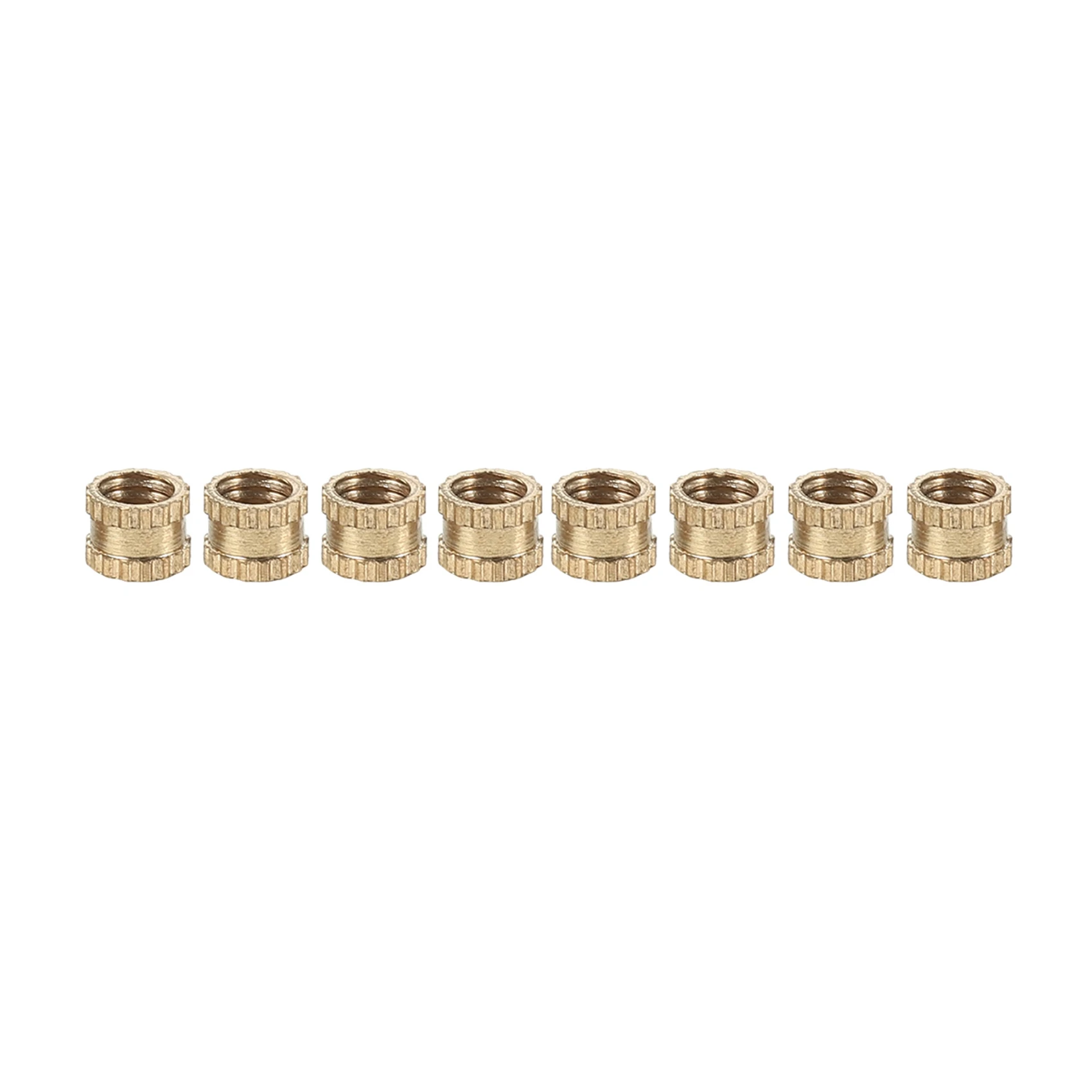 M3 x 3mm Female Thread Brass Knurled Threaded Insert Embedment Nuts 100PCS