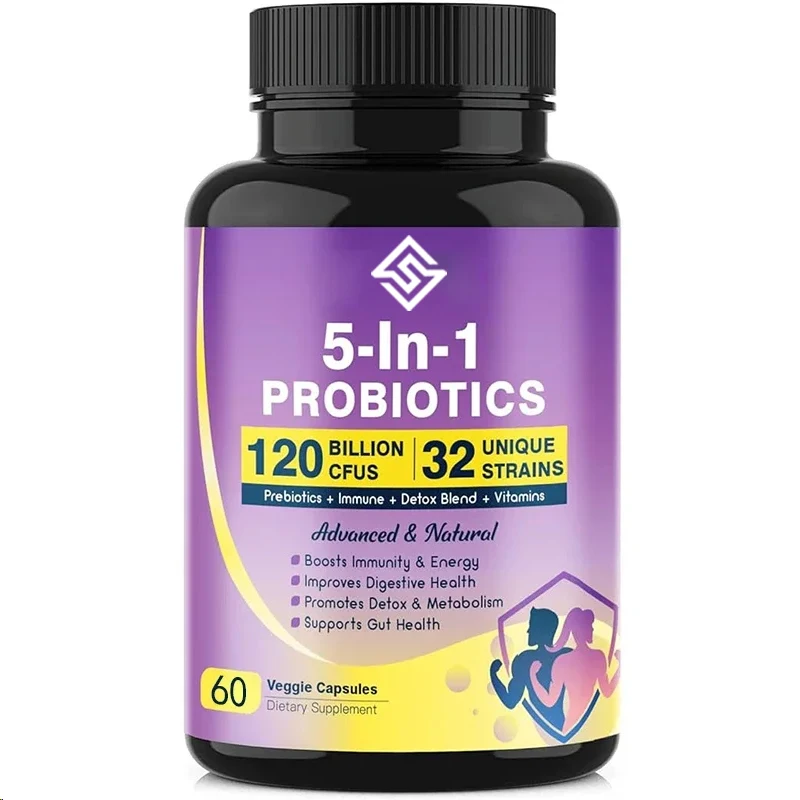 

Probiotics For Men And Women, 120 Billion Colony Units, Prebiotics And Probiotics Promote Intestinal Health,d3, Zinc And Herbal