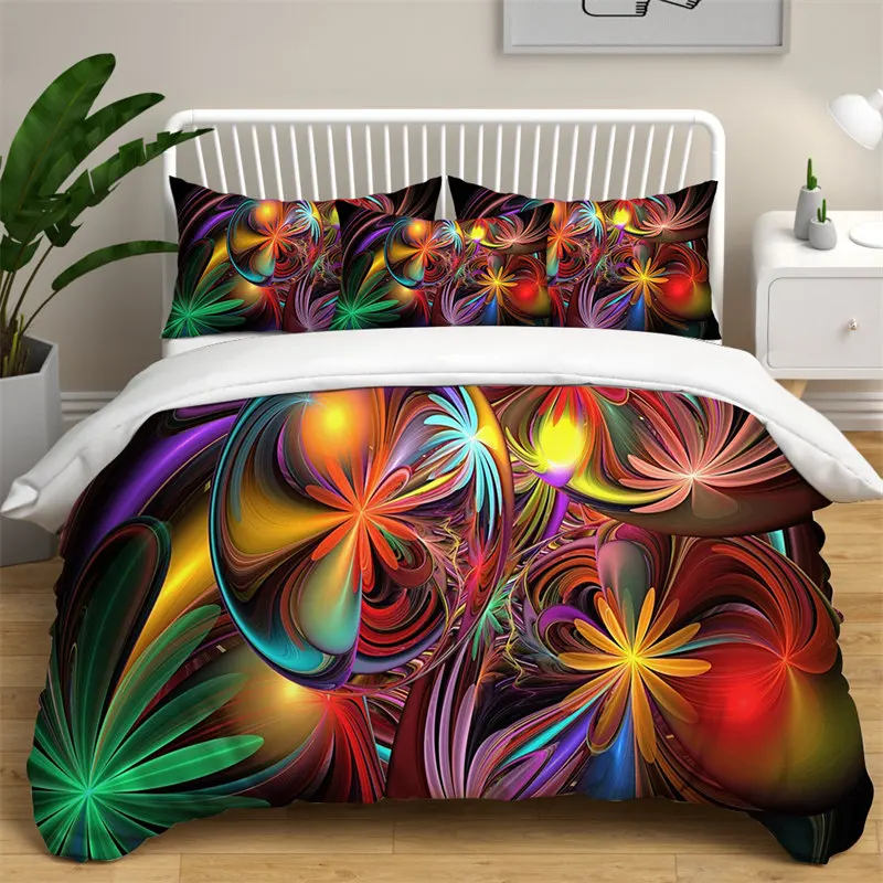 

Colorful Glass Ball Duvet Cover Microfiber Bedding Set King Queen Size For Adults Kids Bedroom Decor Psychedelic Comforter Cover