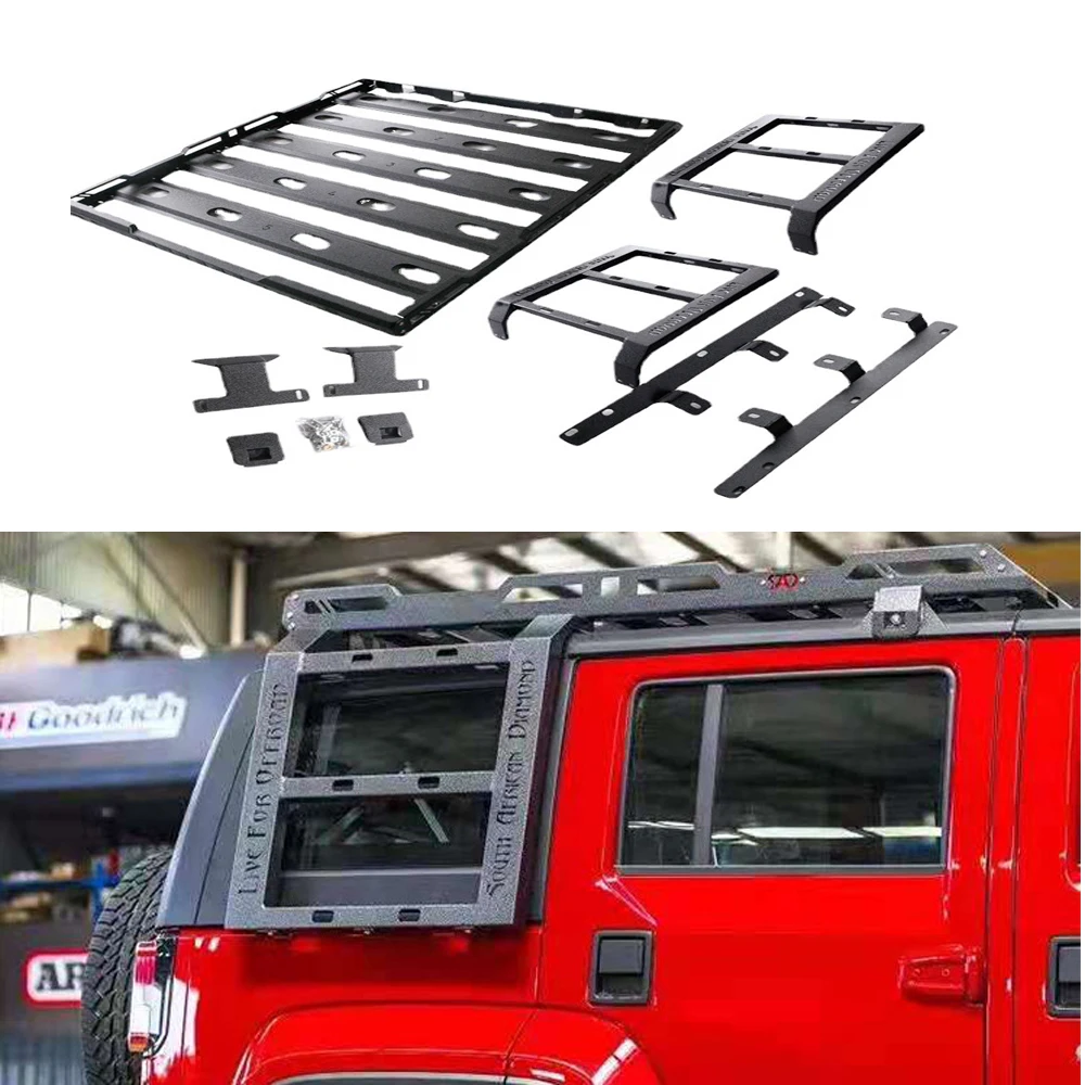 

Modified off-road luggage rack Car Accessory roof for Je*p JL Matte Black Steel 4x4 off- road car bumper