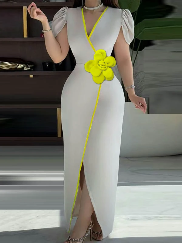 

Modigirl элегантное вечернее банкетное платье макси женское 202, весна-осень, новые сексуальные длинные платья с v-образным вырезом и цветочным принтом для коктейльной вечеринки