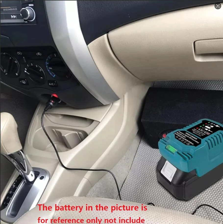 Li-ion Battery Mini Compact Car Charger  Input 12V/24V for Makita 18V Li-ion Battery BL1860 BL1850 BL1845 BL1840 BL1830 BL1815