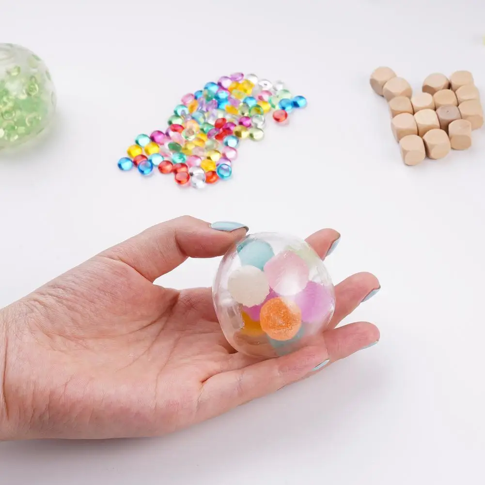 TPR DIY Ball Shell Kit Round Transparent Squishy Ball Making Kit Tear Resistant Refillable Stress Ball Kit Hands on Play