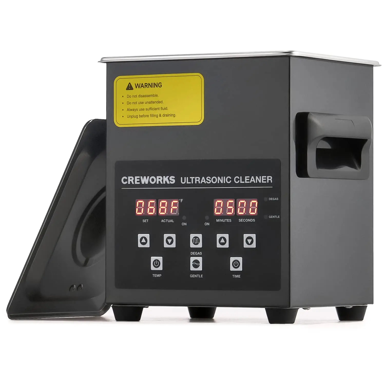 

Ультразвуковой очиститель объемом 2 л с нагревателем, таймером, дегасом и нежным режимом для часов, фиксатора, зубных протезов, очков