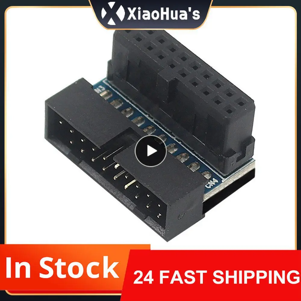 

Адаптер-удлинитель для материнской платы USB 3,0, 20 контактов, штекер-гнездо, угловой конвертер 90 градусов, адаптер питания типа C, разъем