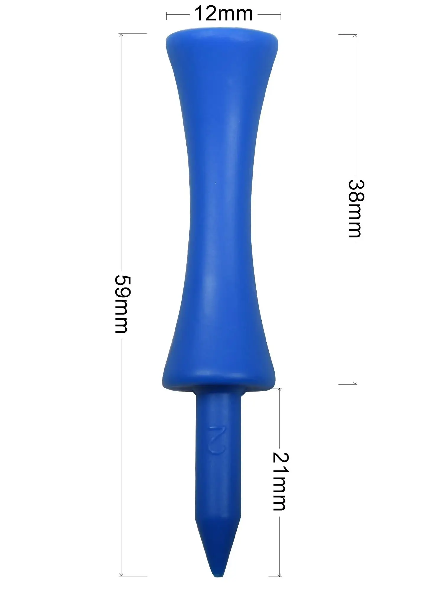 Plastikowe koszulki golfowe 50 sztuk Step Down 59mm Kolorowe koszulki golfowe dla sterowców Żelazka Hybrydy Większa odległość Drop Ship — zdjęcie 2