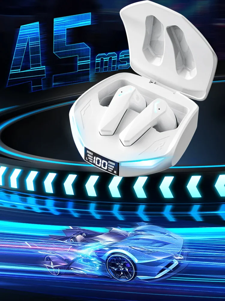 Lenovo XT53 mise à niveau sans fil Bluetooth 5.4 écouteurs Ultra longue Endurance faible latence casque de jeu LED affichage numérique écouteurs