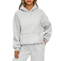 Autumn Winter Casual Sports hoodie Sweatshirt Solid-color long-sleeve Women's Fashion Loose hoodie Women's tops pullover 6