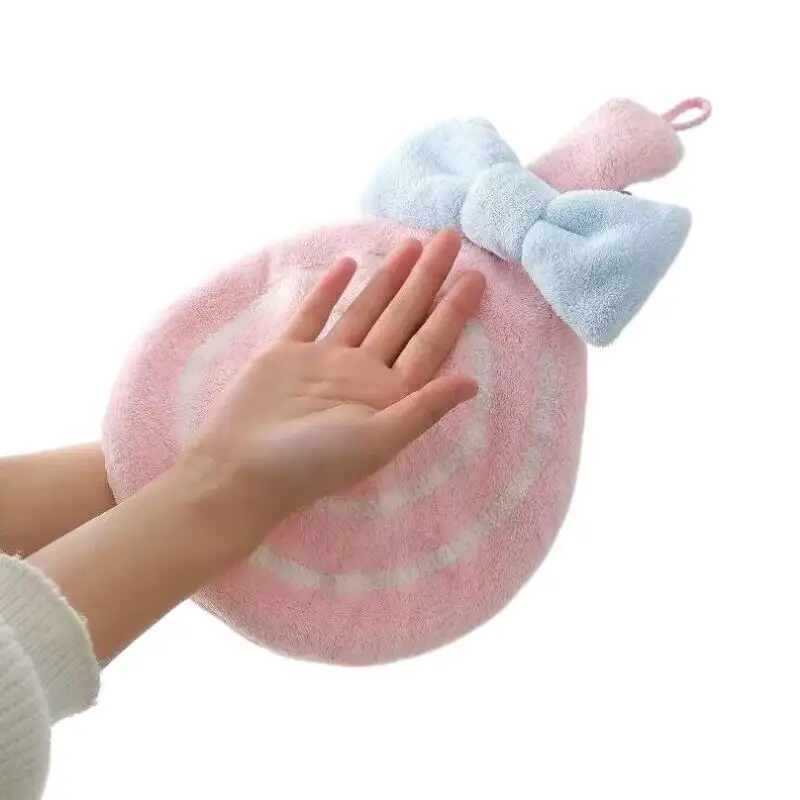 منشفة يد كرتونية ناعمة ماصة من المخمل المرجاني مطرزة صديقة للبشرة من الألياف الدقيقة مصاصة مسح القماش للحمام المطبخ #6