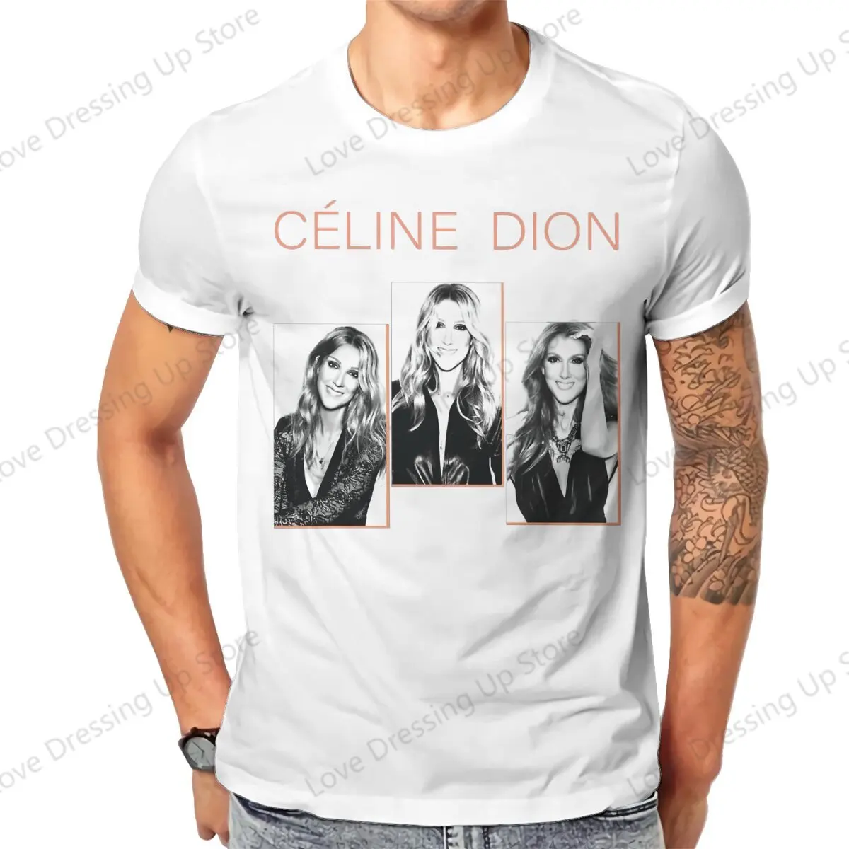 Celine dion metal funny Large printed cotton men's Tshirt Short Sleeve Tshirts Titanic Movie Hipster Tops