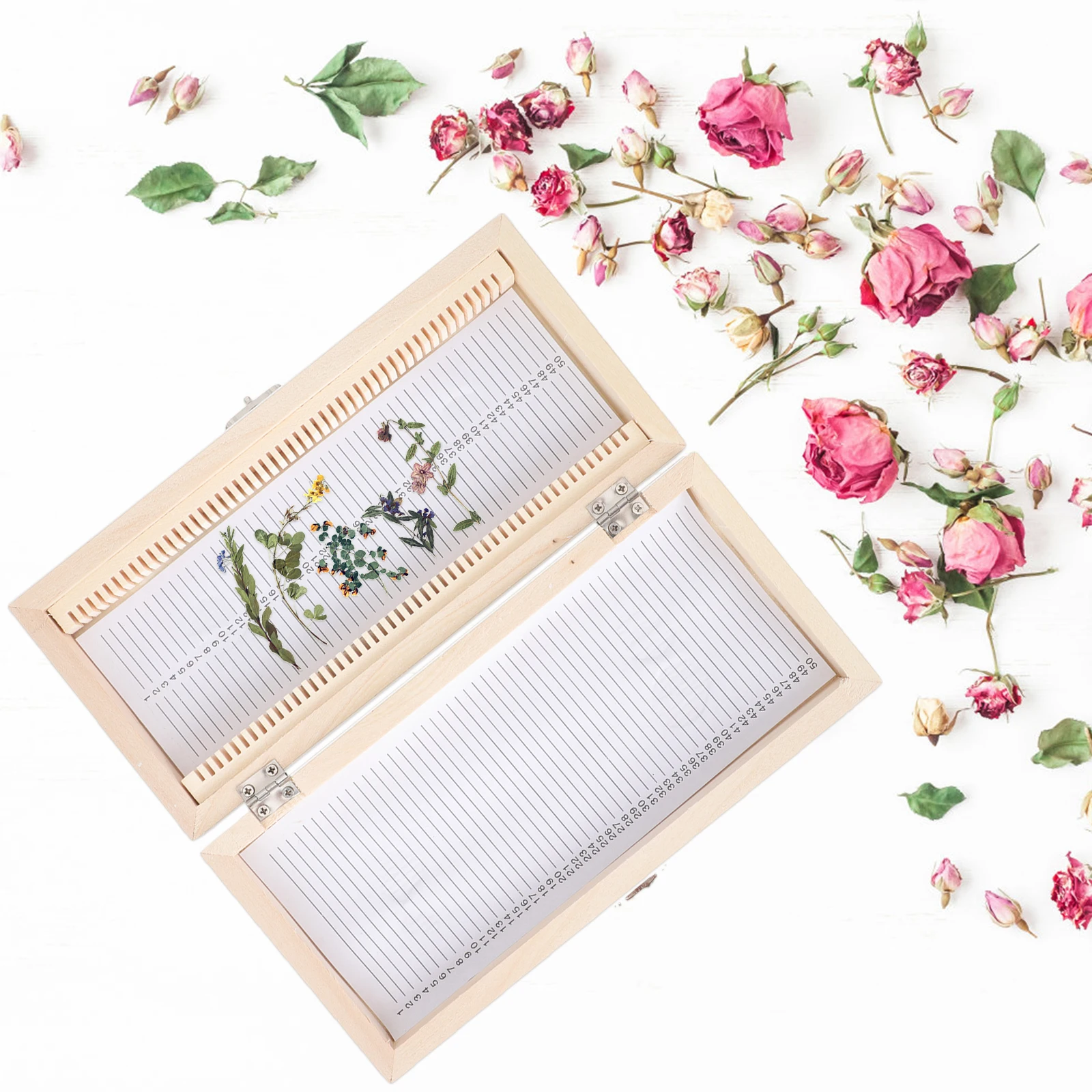 

Microscope Slide Storage Case Biology Accessories Wooden Material Metal Clasp Teaching Microscope Equipment