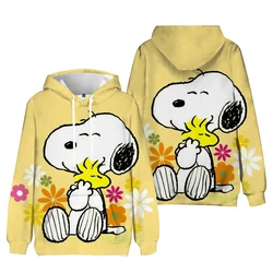 Snoopy cartoon print Women Sweatshirt Long Sleeve Crewneck Graphic Hoodie Clothes Couple Valentine's Day Gift Womens Clothes