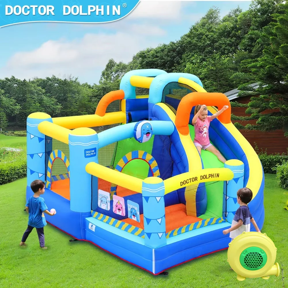 Outdoor Water Slide Jumper Inflatable Bouncer house Bouncy Bouncing Jumping Castle Water Slide With Blower For Kids