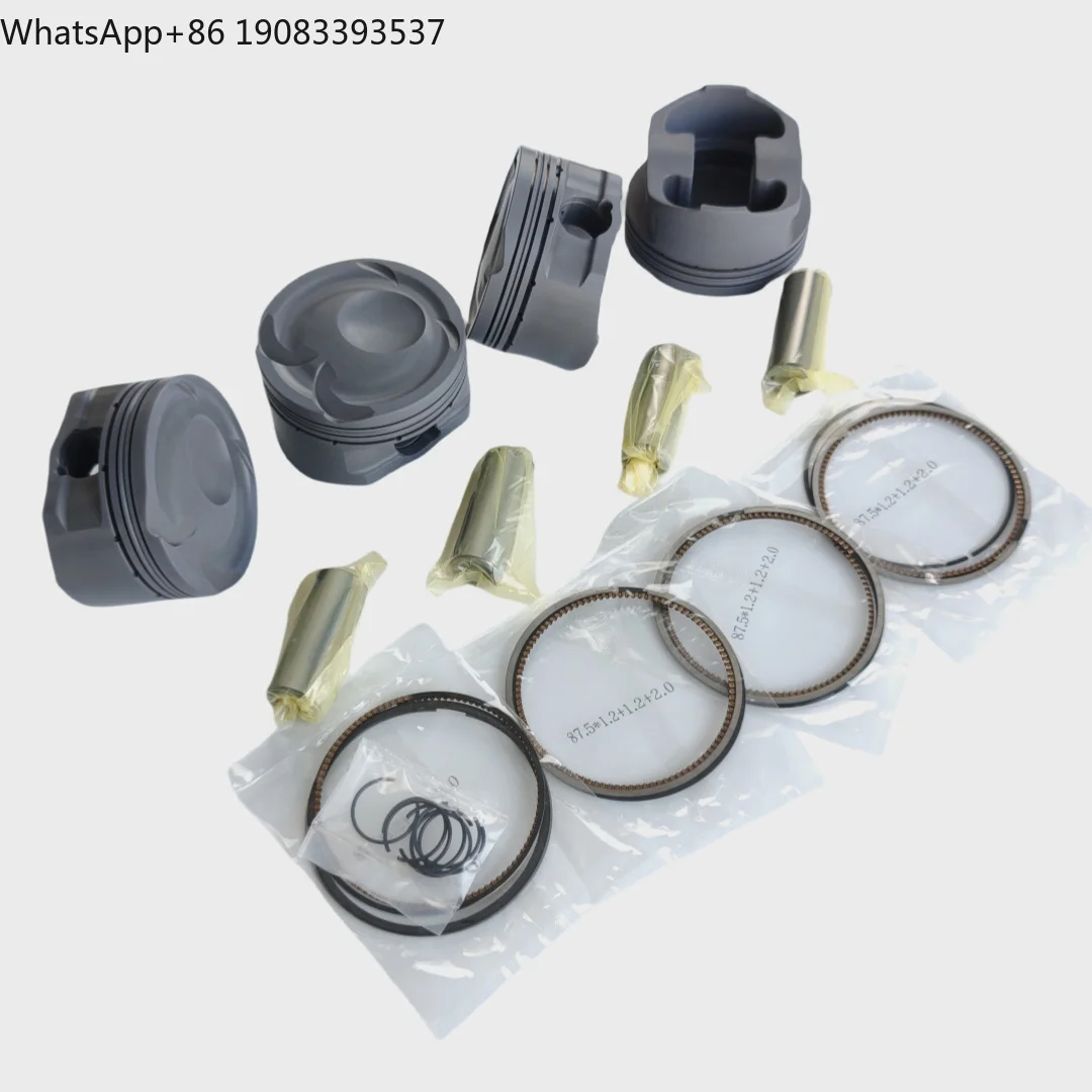 Custom 4032 Forged Piston Set for Mustang 2.3L EcoBoost 2015-2023 87.5mm Bore 9.5:1 Compression High Power Includes Rings