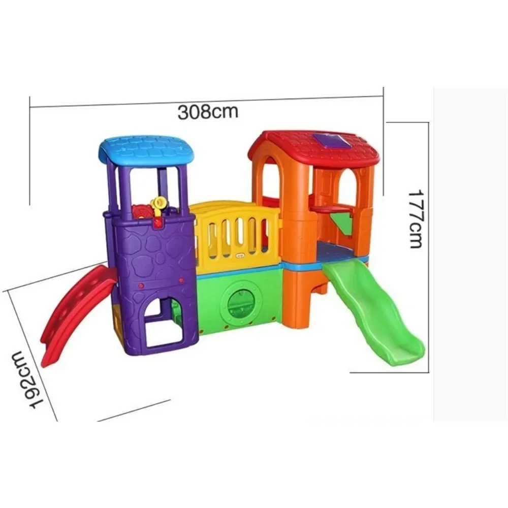 Hot Sale Children Play House Outdoor Small Plastic Slide Playground Set Kids Play House With Slide