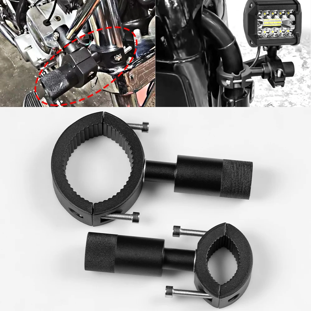 Motorcycle Fog Light Bracket Universal Fork Spotlight Holder Motorcycle Auxiliary Headlight Support Headlight Extension Bracket