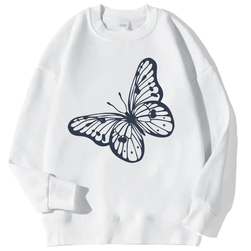 

Butterflies Fly On Your Clothes Sweatshirt Man Autumn Warm Casual Hoodies Harajuku Loose Hoody Fashion Fleece Clothes Unisex