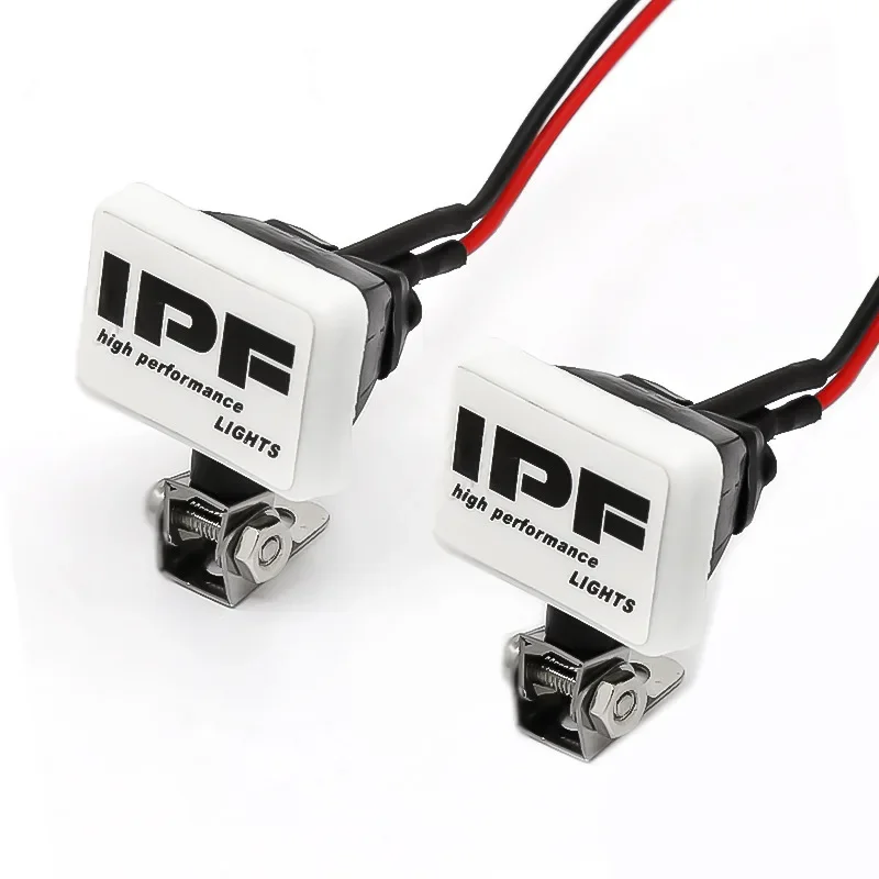 2 pièces 1/10 modèle de voiture d'escalade Simulation 3D abat-jour carré voiture plafonnier projecteur pour SCX10 TRX4