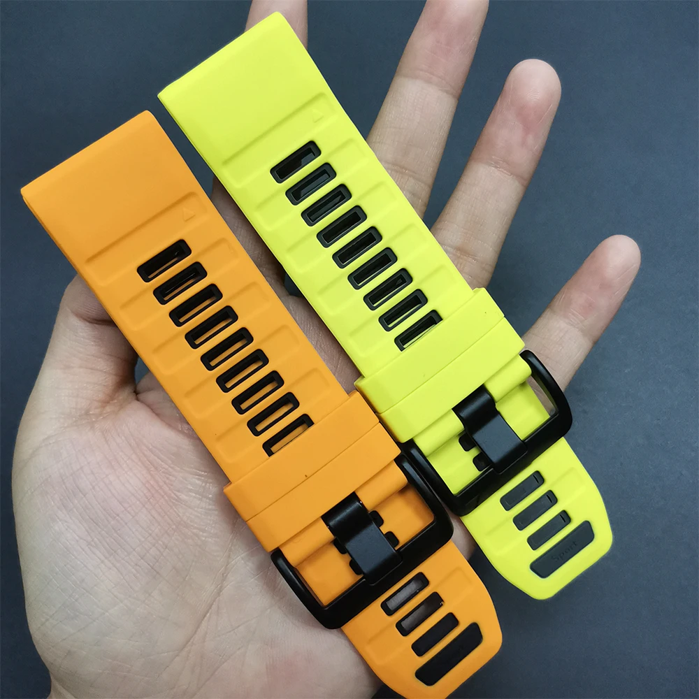 Silicone 22mm 26mm Watch Band for Garmin Fenix8 Epix Pro 47mm 51mm Strap Bracelet for fenix 6 6X Pro 5X 5Plus 7 7X Solar  corrra view 2