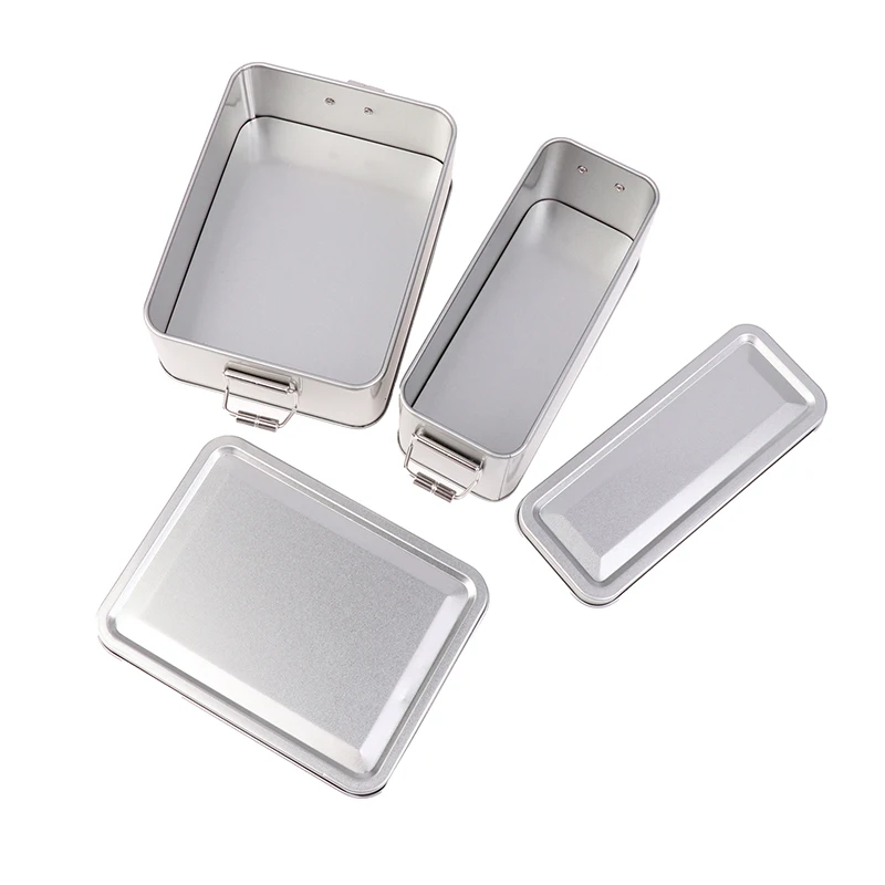 Rectangular Tinplate Cookie Tins Box With Lid Dustproof Home Kitchen Desktop Storage Tin For Candy Coffee Tea Jewelry Chocolate