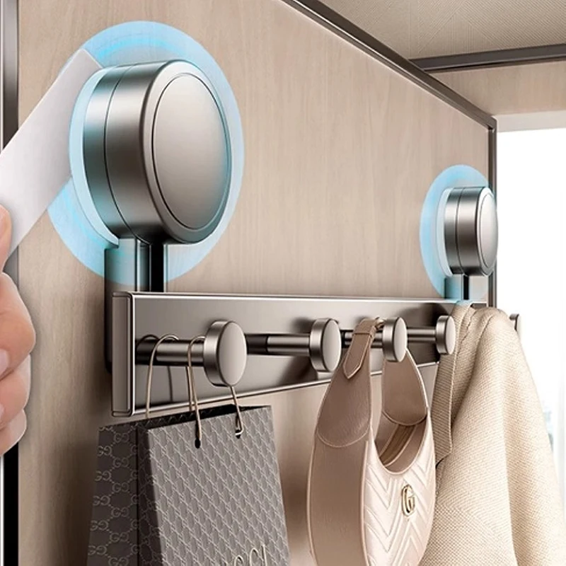 Suction Cup Hook No Drilling Bathroom Door Back Renting Bathroom Traceless Clothes Hat Towel Wall Hanging Clothes Hanger