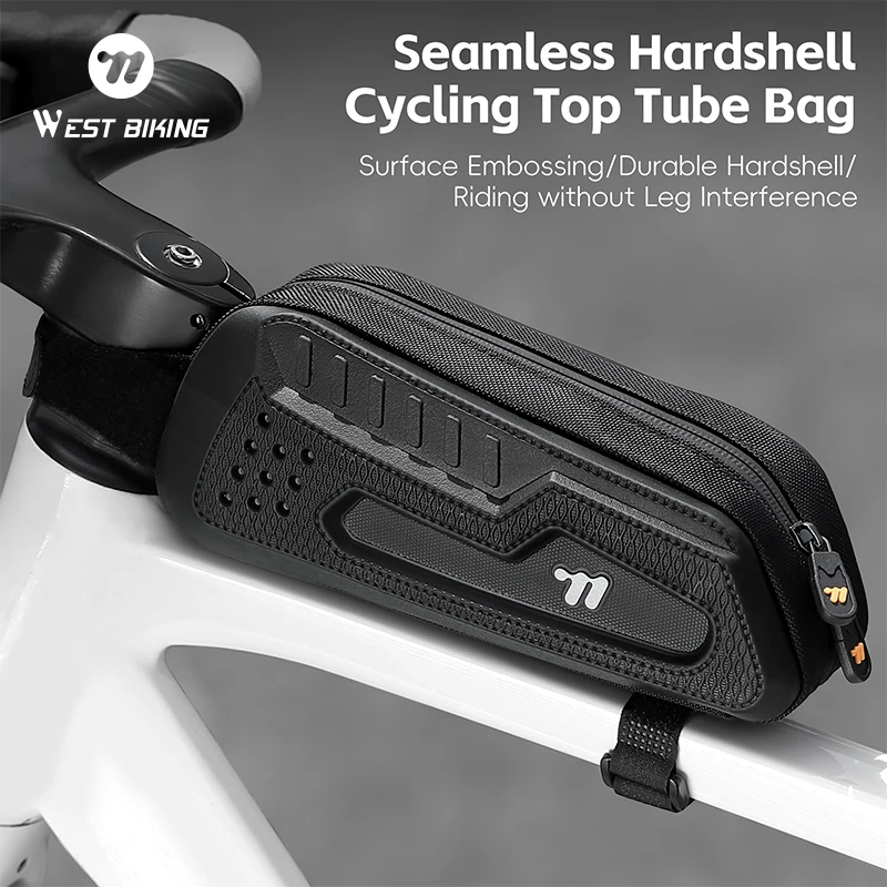

WEST BIKING Велосипедная верхняя сумка-труба Жесткая велосипедная сумка EVA Портативная водонепроницаемая треугольная сумка Велосипедные сумки Аксессуары для шоссейного велосипеда MTB