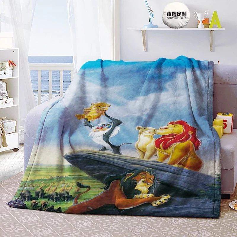 Lion King Simba Home Textile Coral Fleece Throw Blankets Good Quality Flatsheet Bedding for Children Baby Kids Boys Gifts