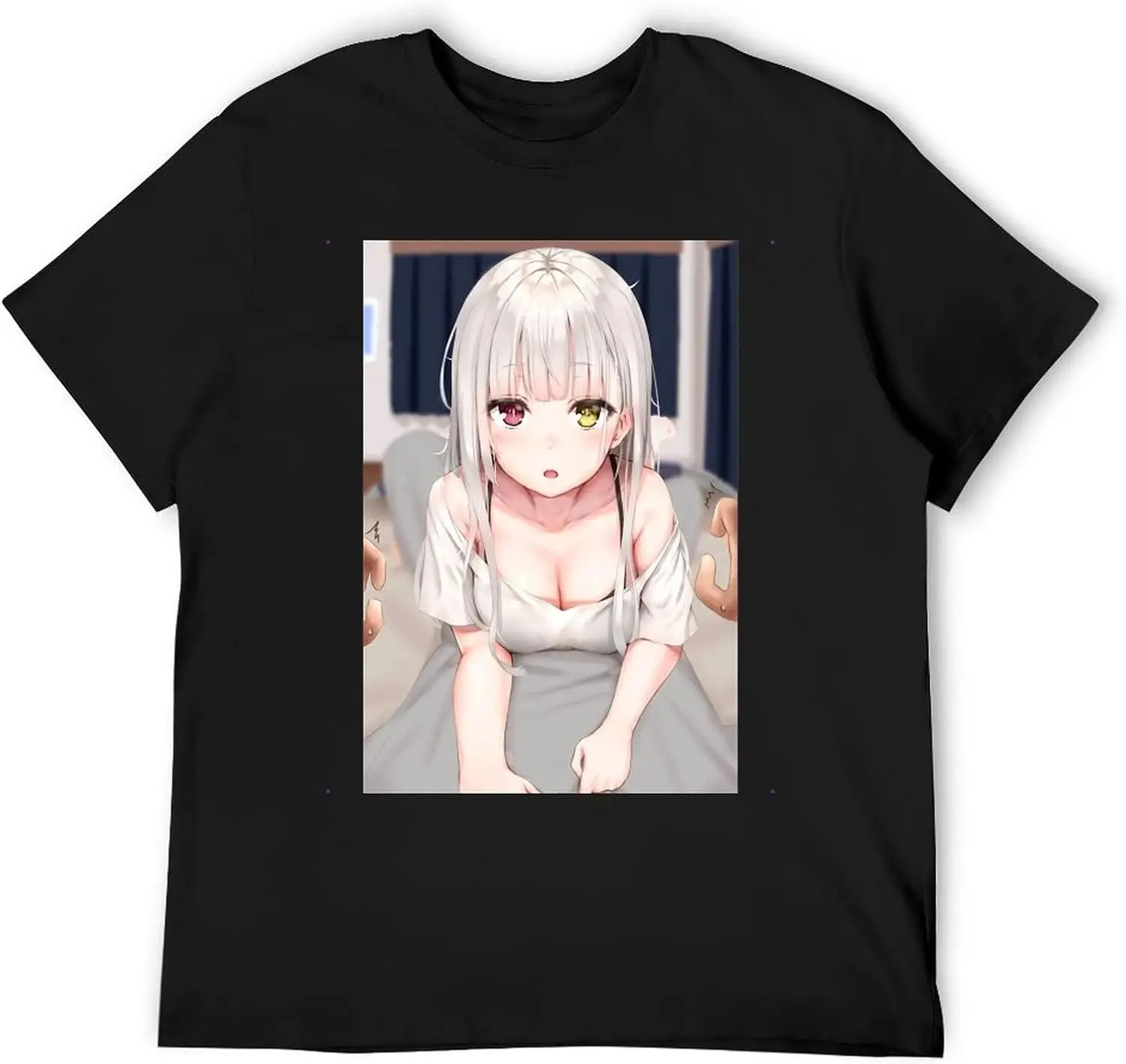 

Men's Short Sleeve T-Shirt, Cute, Girl, Anime [Cotton Fabric, Soft Underwear, Comfortable] Anime-style T-shirt, Clothes, Men's,