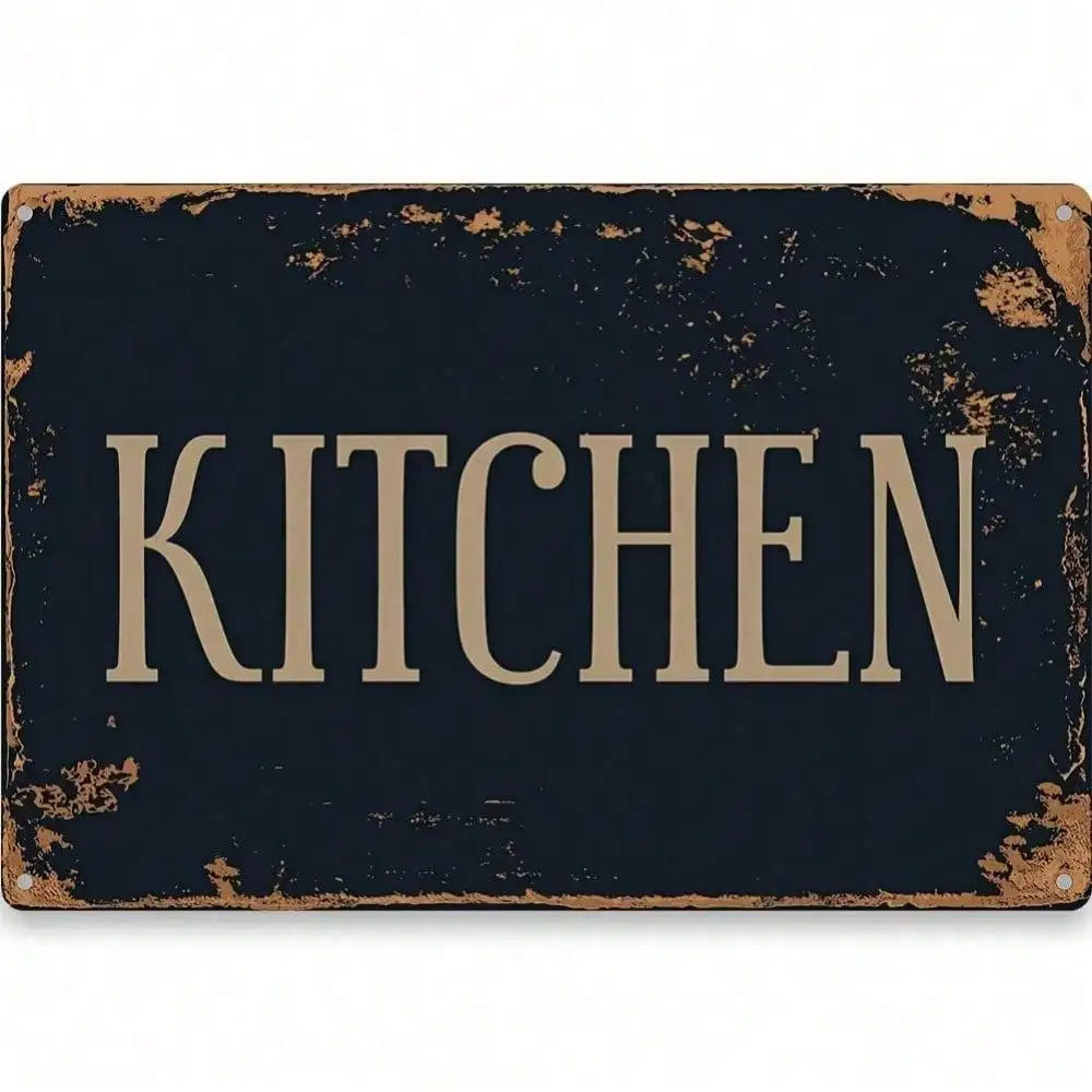 

Vintage Metal Wall Sign 8x12 Inch Rustic Farmhouse Kitchen Decor Plaque Retro Bedroom Hanging Decorative