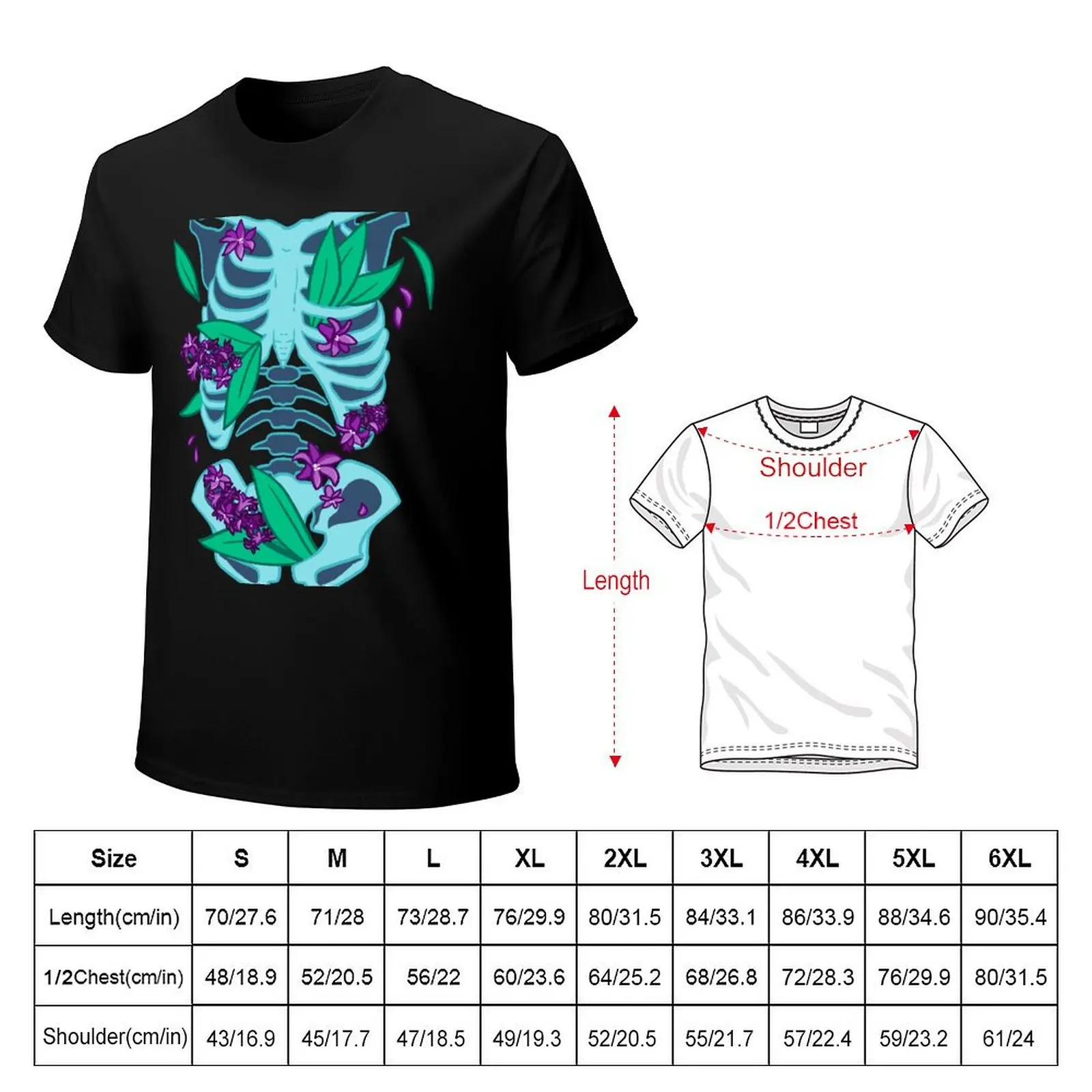 Hyacinth Skeleton T-Shirt designer shirts anime figures Men's t-shirt