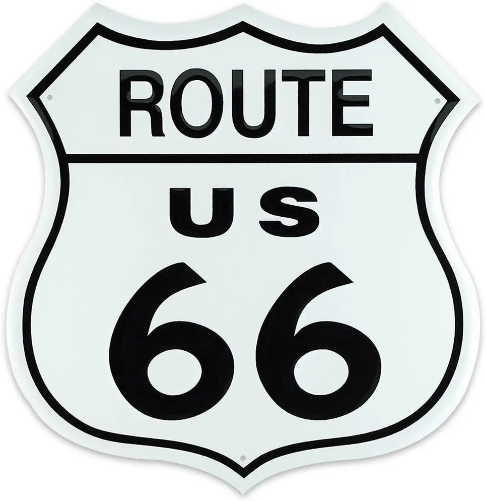 

Жестяной знак в стиле отчаянных предприятий US Route 66-Ностальгический винтажный Металлический Настенный декор-Сделано в США-11 дюймов Ш x 11 дюймов H