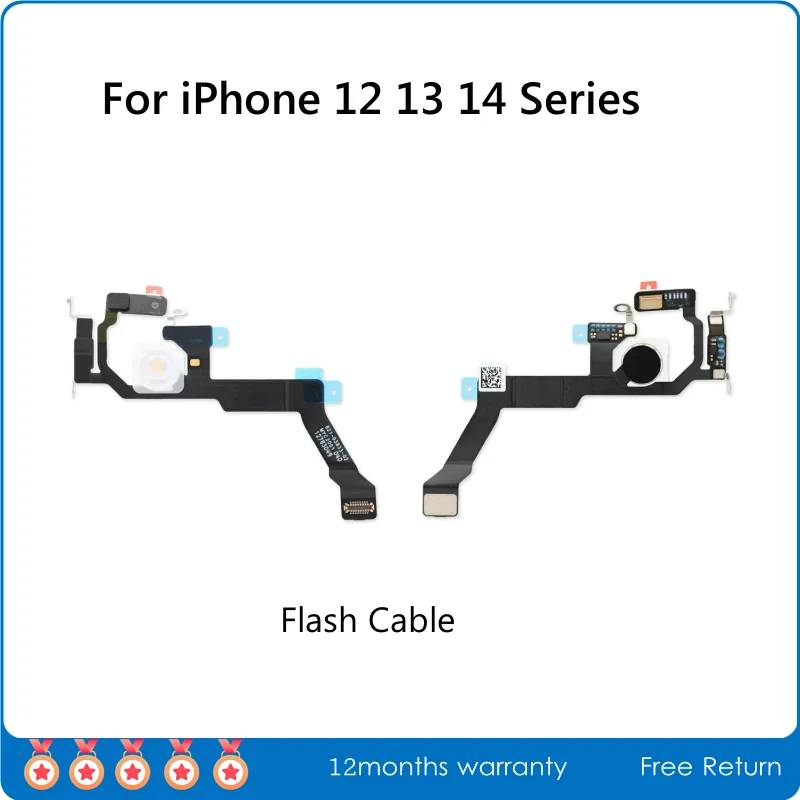 Tested Flash Light Flex Cable For IPhone 12 Mini 13 Pro Max 14 Plus Replacement