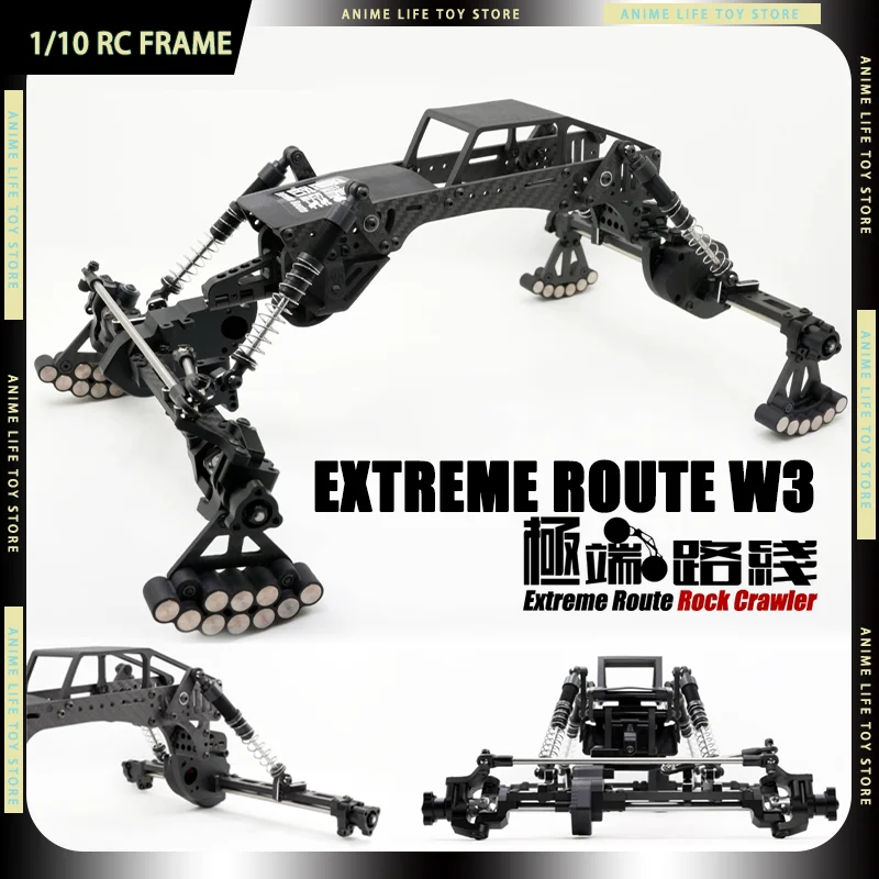 Kit de Chassi RC Crawler 1/10 Extreme Route W3 Moa para Carro RC, Robusto para Escalada, Elétrico Off-Road, DIY, Presentes para Adultos