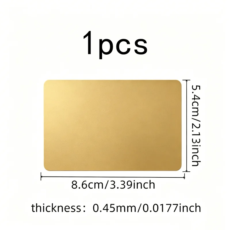 1 pcs 0.45mm Laser Engraving Cards, Perfect for Laser Marking, Metal ID Tags Gift Name Cards, Durable Scratch Resistant