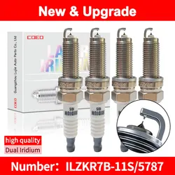 ILZKR7B11S 5787 High Quality Dual Iridium Spark Plug For Honda Accord IX VIII 2.4 3.5 Acura MDX RDX TL ZDX ILZKR7B-11S