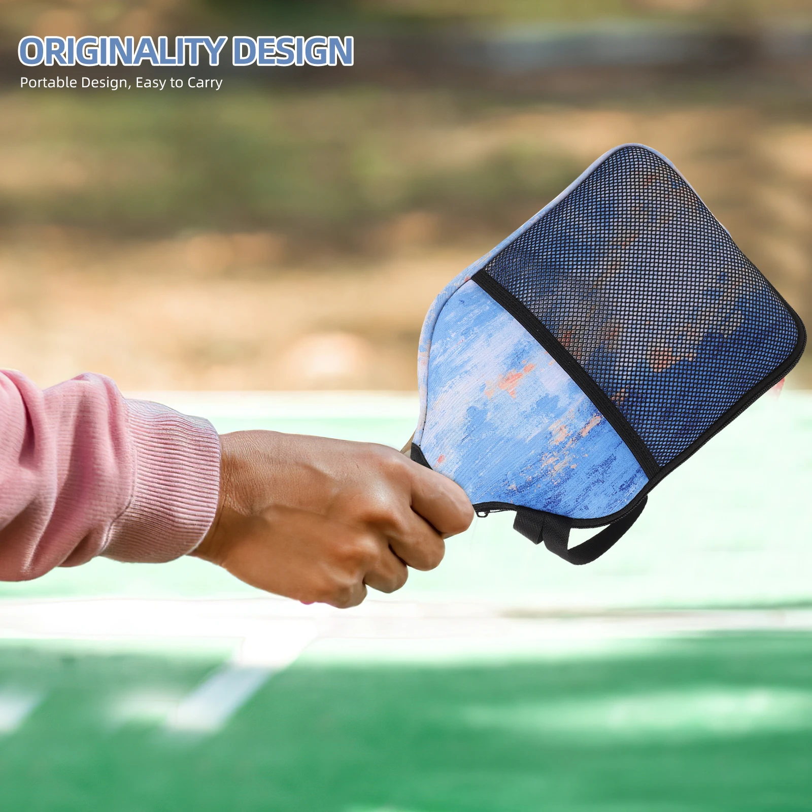 غطاء حماية لمضرب كرة البيسبول باللون الأزرق المحمول للاستخدام الخارجي من النيوبرين المدمج القابل لإعادة الاستخدام، حقيبة لعبة غطاء كرة رياضية