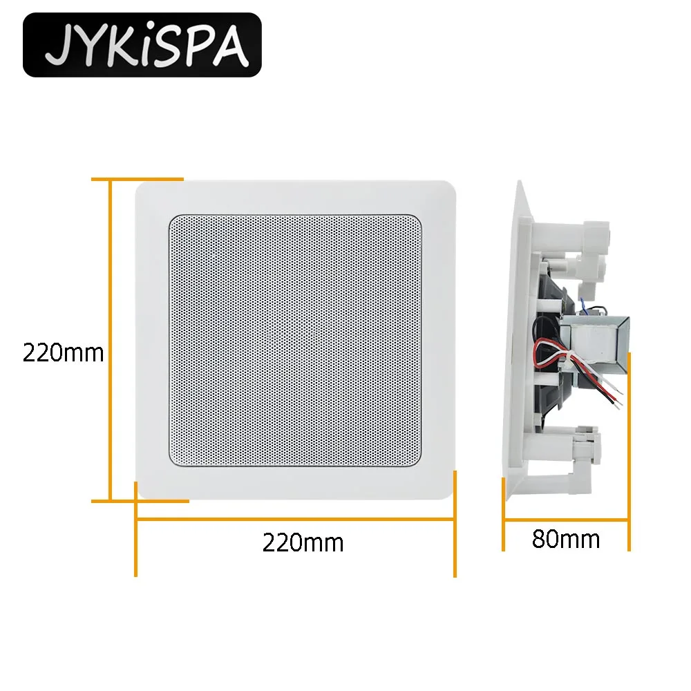 Pełnozakresowy 3/6W Wodoodporny głośnik stereo sufitowy do montażu podtynkowego 6-calowe głośniki pasywne Adres publiczny Głośnik muzyczny w tle