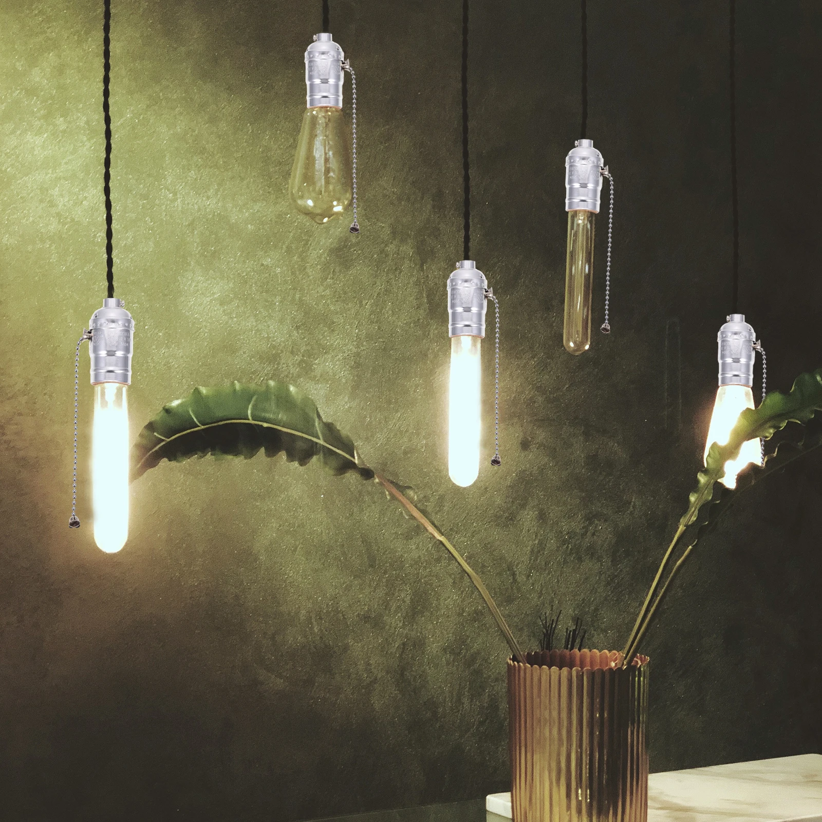 

Retro Lamp Holder Vintage E27 Light Bulb Socket Adapter Pull Switch Sturdy Easy Install Pendant Fixture Home Decor