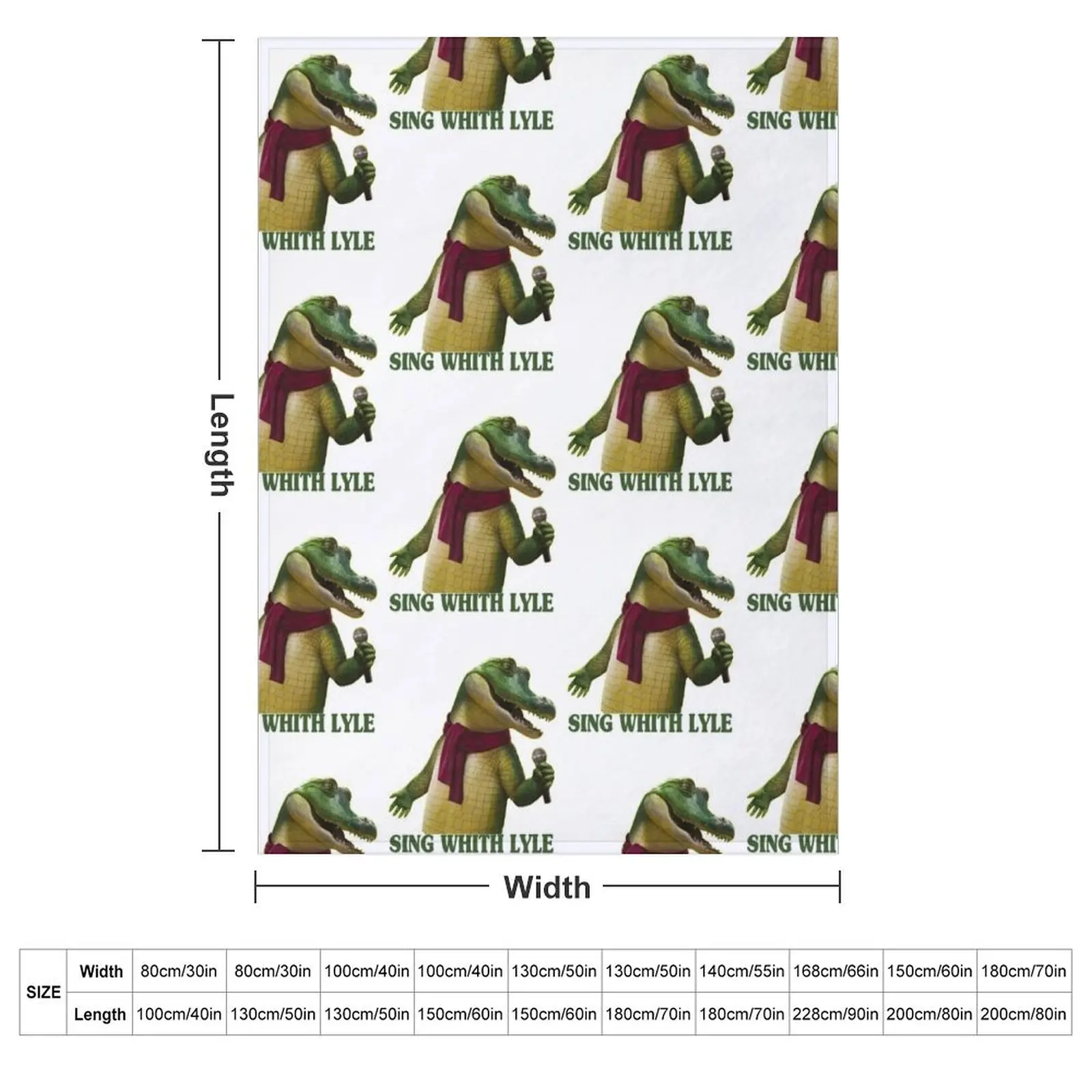 Crocodile-Lyle Style funny shirt Throw Blanket manga Personalized Gift Camping Designers blankets ands Decorative Sofa Blankets