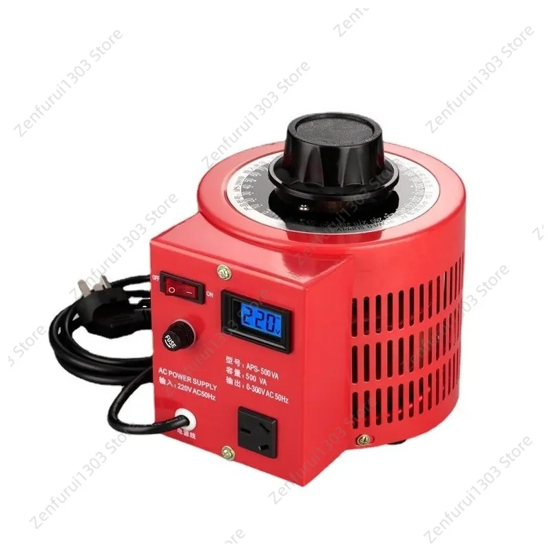 220V 0-300V Adjustable Single Phase Regulator Carbon Brush Transformer 0.5kVA AC Voltage Regulator 500W