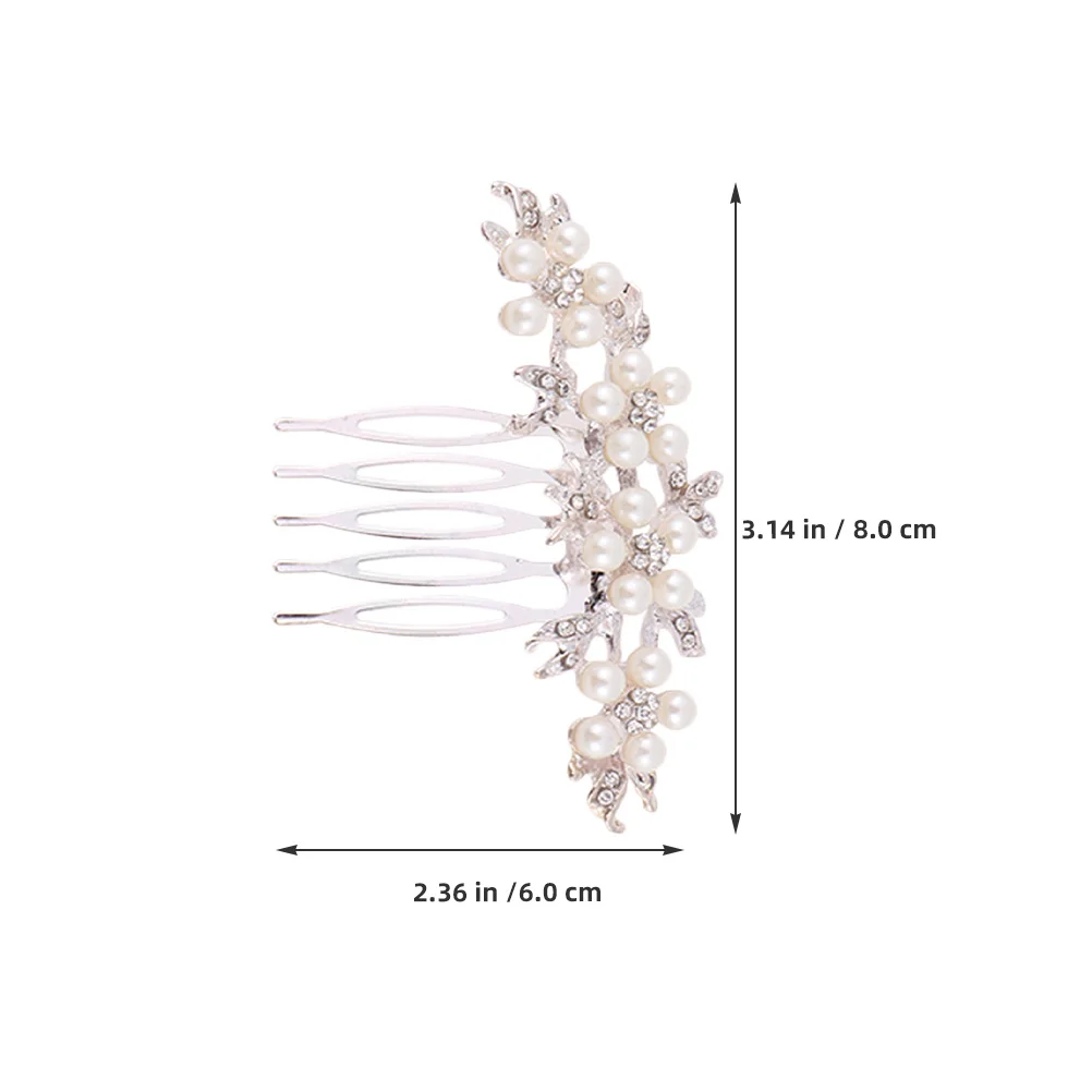 قطعتان من أمشاط الشعر العتيقة مع اللؤلؤ الصناعي والكريستال إكسسوارات شعر الزفاف للنساء أمشاط جانبية للعروس أنيقة