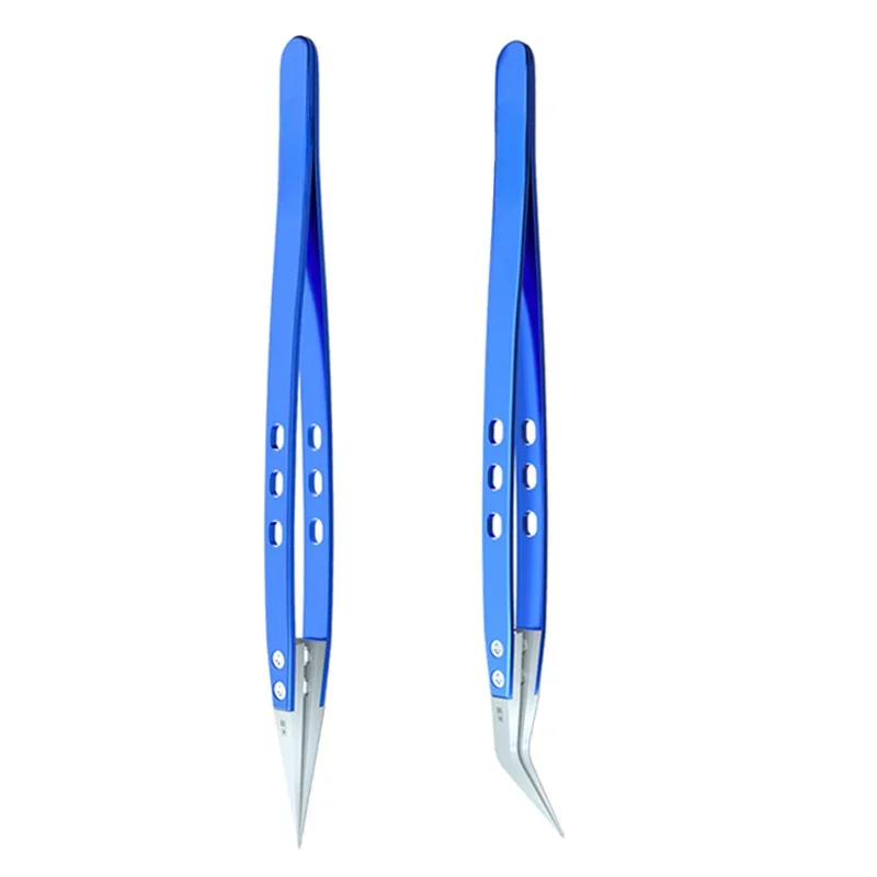 

Обслуживание Промышленные прецизионные прямые изогнутые антистатические керамические пинцеты из нержавеющей стали Инструменты для ремонта 1 шт.