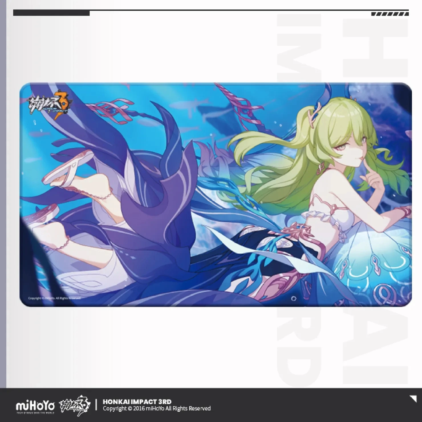 MIHOYO Genuine Mouse Mat Game Honkai Impact 3rd Elysia CG Peachy Spring Theme Keyboard Pad 70*40CM Rubber Tablecloth Anime Gift