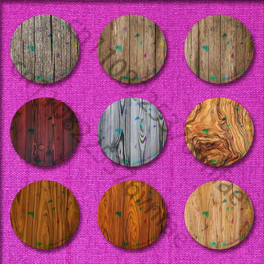 

Natural Wood Tree Texture Badge For 44mm 25mm 75mm 32mm 58mm Round Pin Brooch Insignia Cover Accessories